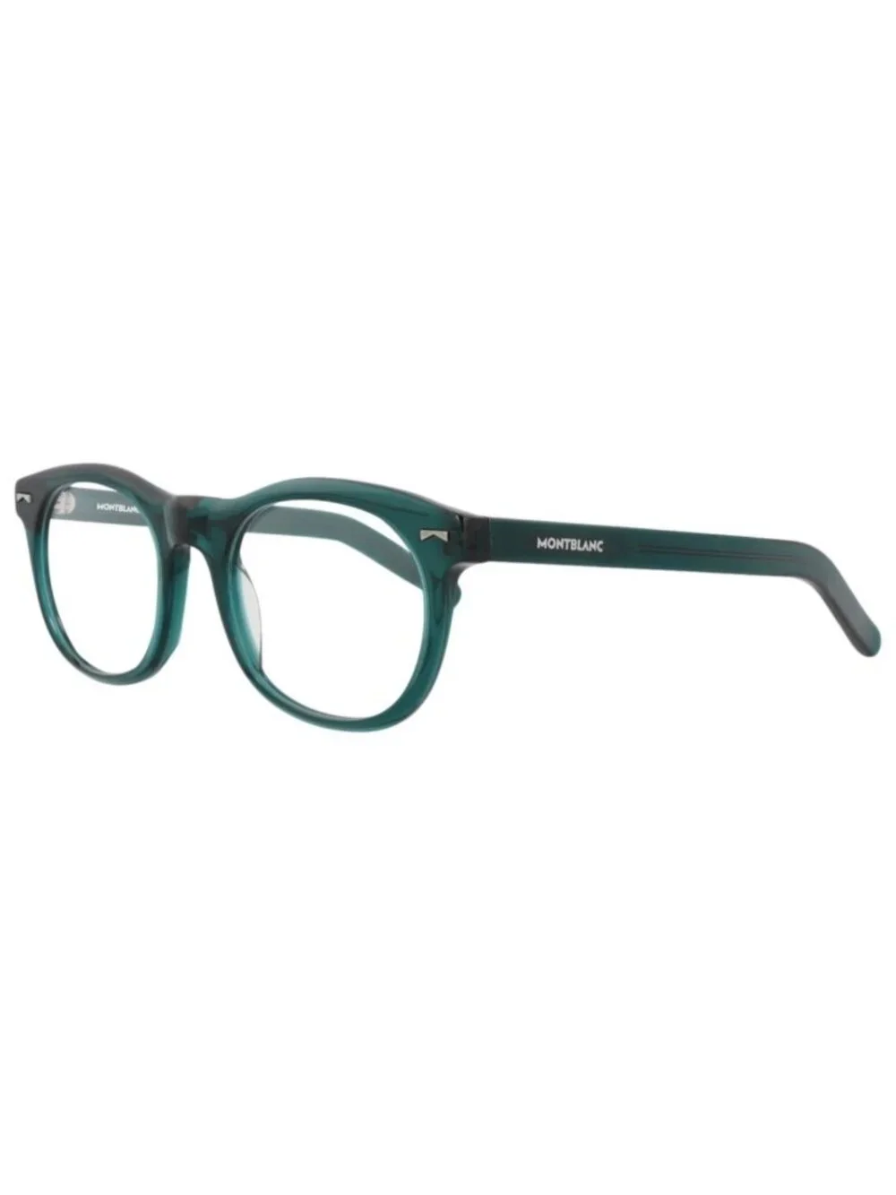New Montblanc Women's Eyeglasses Round Oval Acetate Frame Mens Green Green